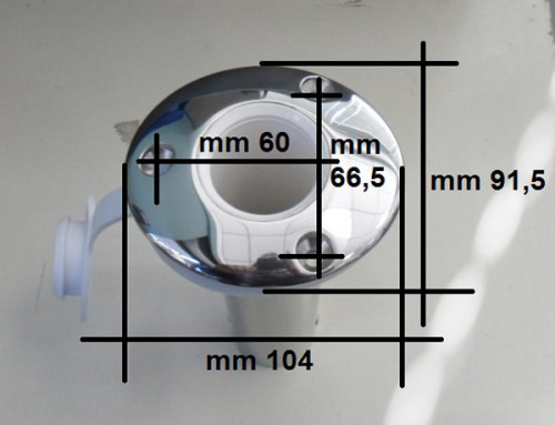 Porte-canne Inox 316 à Encastrer 90°